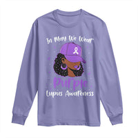 Lupus Awareness Long Sleeve Shirt African American Black Women Fight Lupus Purple Ribbon