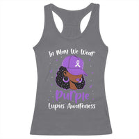 Lupus Awareness Racerback Tank Top African American Black Women Fight Lupus Purple Ribbon