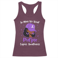 Lupus Awareness Racerback Tank Top African American Black Women Fight Lupus Purple Ribbon