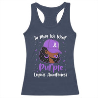 Lupus Awareness Racerback Tank Top African American Black Women Fight Lupus Purple Ribbon