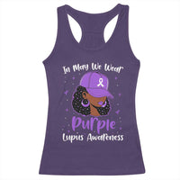 Lupus Awareness Racerback Tank Top African American Black Women Fight Lupus Purple Ribbon