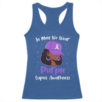 Lupus Awareness Racerback Tank Top African American Black Women Fight Lupus Purple Ribbon