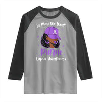 Lupus Awareness Raglan Shirt African American Black Women Fight Lupus Purple Ribbon