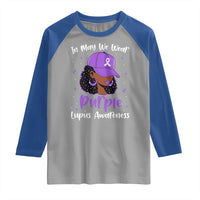 Lupus Awareness Raglan Shirt African American Black Women Fight Lupus Purple Ribbon