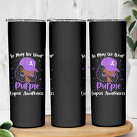 Lupus Awareness Skinny Tumbler African American Black Women Fight Lupus Purple Ribbon