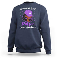 Lupus Awareness Sweatshirt African American Black Women Fight Lupus Purple Ribbon