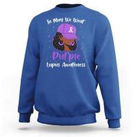 Lupus Awareness Sweatshirt African American Black Women Fight Lupus Purple Ribbon