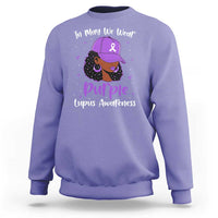 Lupus Awareness Sweatshirt African American Black Women Fight Lupus Purple Ribbon