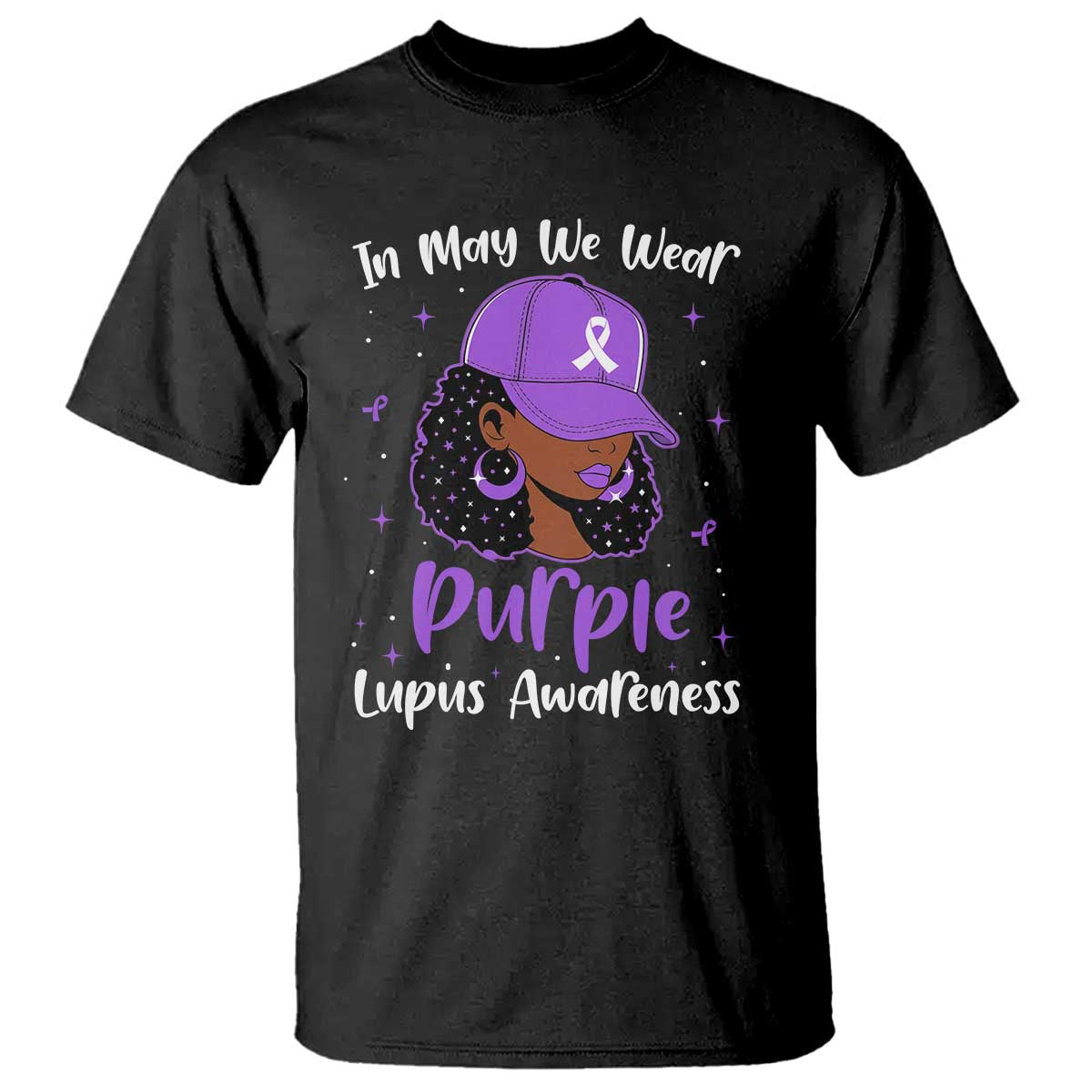 Lupus Awareness T Shirt African American Black Women Fight Lupus Purple Ribbon