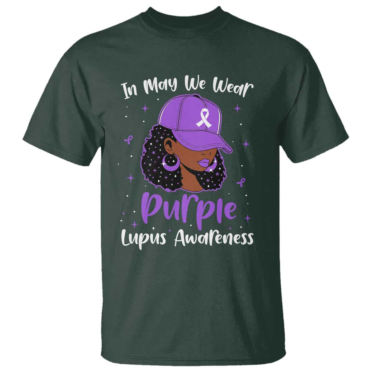 Lupus Awareness T Shirt African American Black Women Fight Lupus Purple Ribbon