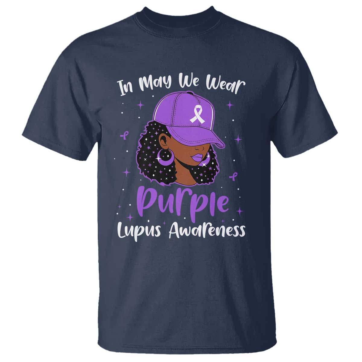 Lupus Awareness T Shirt African American Black Women Fight Lupus Purple Ribbon