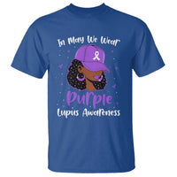 Lupus Awareness T Shirt African American Black Women Fight Lupus Purple Ribbon