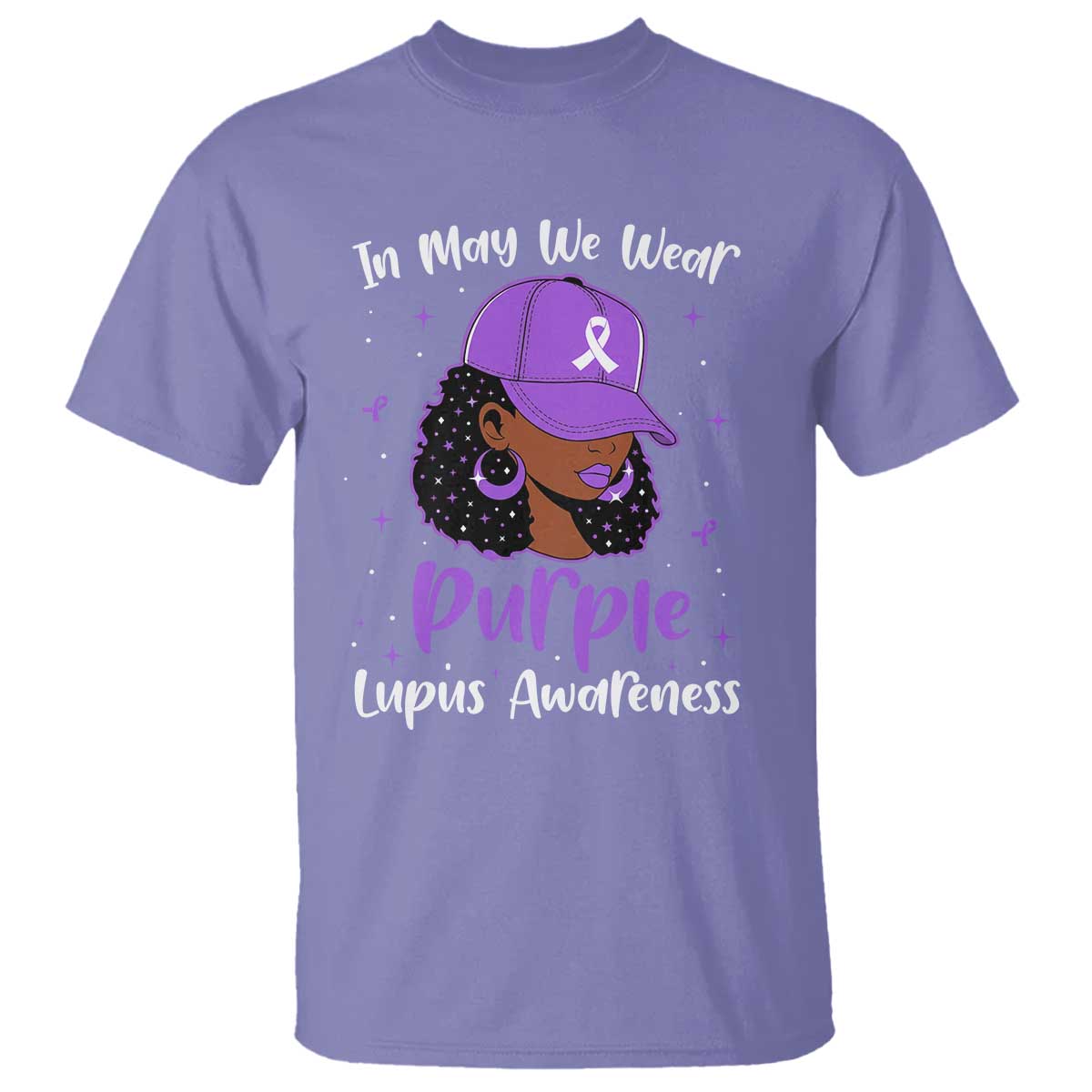 Lupus Awareness T Shirt African American Black Women Fight Lupus Purple Ribbon