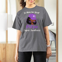 Lupus Awareness T Shirt For Women African American Black Women Fight Lupus Purple Ribbon