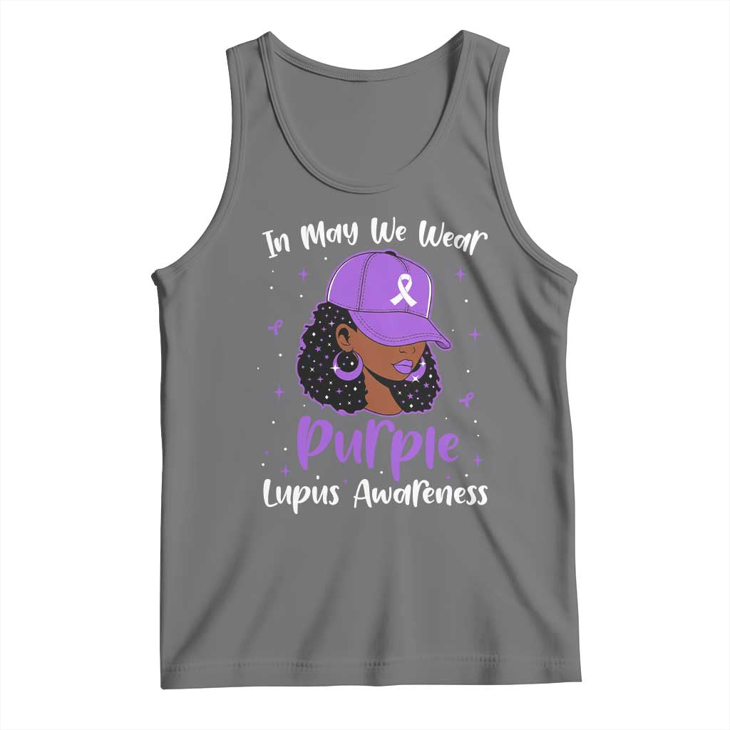 Lupus Awareness Tank Top African American Black Women Fight Lupus Purple Ribbon