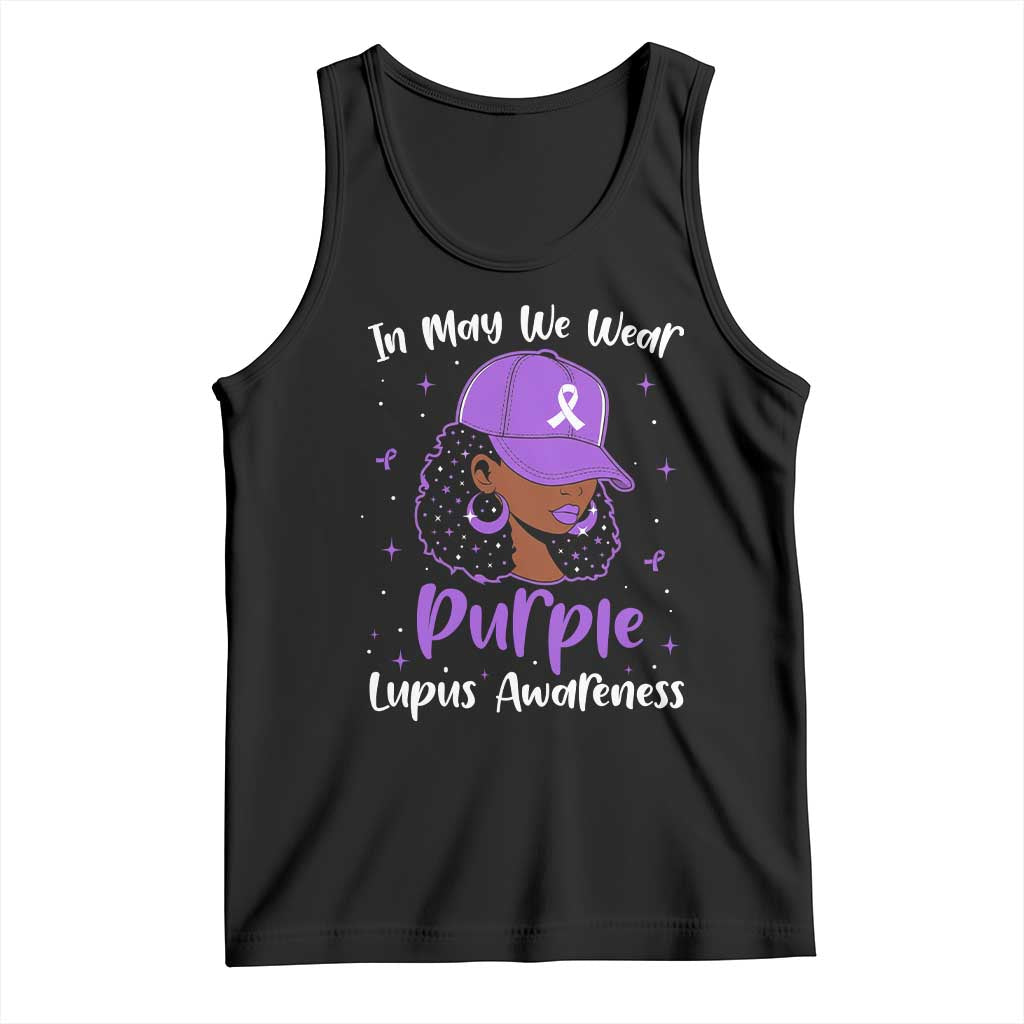 Lupus Awareness Tank Top African American Black Women Fight Lupus Purple Ribbon