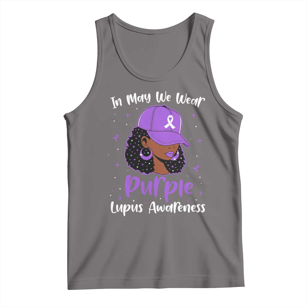 Lupus Awareness Tank Top African American Black Women Fight Lupus Purple Ribbon