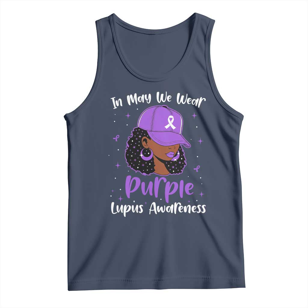 Lupus Awareness Tank Top African American Black Women Fight Lupus Purple Ribbon