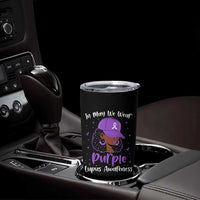 Lupus Awareness Tumbler Cup African American Black Women Fight Lupus Purple Ribbon