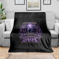 Lupus Awareness Throw Blanket Lion Purple Ribbon My God Is Stronger Than Lupus