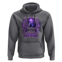 Lupus Awareness Hoodie Lion Purple Ribbon My God Is Stronger Than Lupus