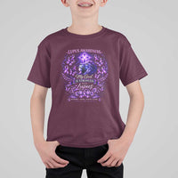 Lupus Awareness T Shirt For Kid Lion Purple Ribbon My God Is Stronger Than Lupus