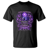 Lupus Awareness T Shirt Lion Purple Ribbon My God Is Stronger Than Lupus