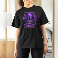 Lupus Awareness T Shirt For Women Lion Purple Ribbon My God Is Stronger Than Lupus