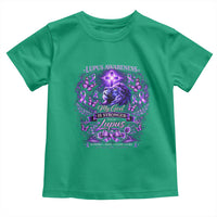 Lupus Awareness Toddler T Shirt Lion Purple Ribbon My God Is Stronger Than Lupus