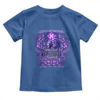 Lupus Awareness Toddler T Shirt Lion Purple Ribbon My God Is Stronger Than Lupus