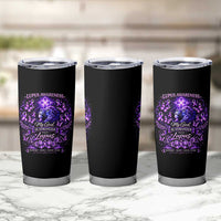 Lupus Awareness Tumbler Cup Lion Purple Ribbon My God Is Stronger Than Lupus