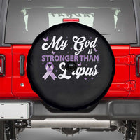 My God Is Bigger Than Lupus Spare Tire Cover Purple Ribbon