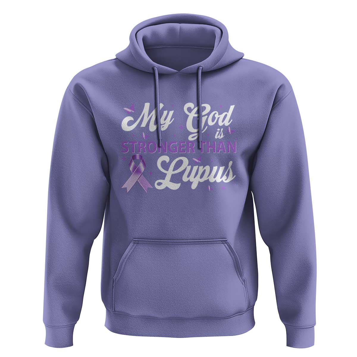 My God Is Bigger Than Lupus Hoodie Purple Ribbon