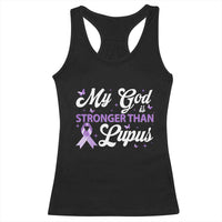 My God Is Bigger Than Lupus Racerback Tank Top Purple Ribbon