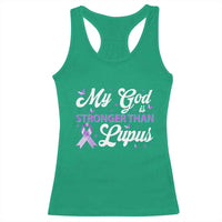 My God Is Bigger Than Lupus Racerback Tank Top Purple Ribbon