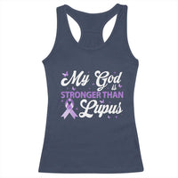 My God Is Bigger Than Lupus Racerback Tank Top Purple Ribbon