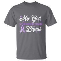 My God Is Bigger Than Lupus T Shirt Purple Ribbon