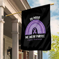 Lupus Awareness Garden Flag In May We Wear Purple Ribbon Rainbow