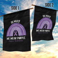 Lupus Awareness Garden Flag In May We Wear Purple Ribbon Rainbow