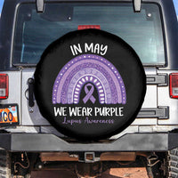 Lupus Awareness Spare Tire Cover In May We Wear Purple Ribbon Rainbow