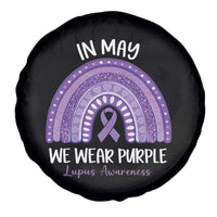 Lupus Awareness Spare Tire Cover In May We Wear Purple Ribbon Rainbow