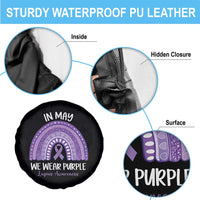 Lupus Awareness Spare Tire Cover In May We Wear Purple Ribbon Rainbow