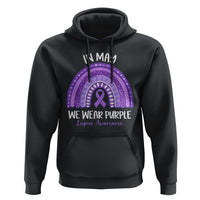 Lupus Awareness Hoodie In May We Wear Purple Ribbon Rainbow