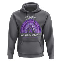 Lupus Awareness Hoodie In May We Wear Purple Ribbon Rainbow
