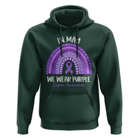 Lupus Awareness Hoodie In May We Wear Purple Ribbon Rainbow