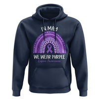 Lupus Awareness Hoodie In May We Wear Purple Ribbon Rainbow