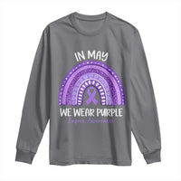 Lupus Awareness Long Sleeve Shirt In May We Wear Purple Ribbon Rainbow