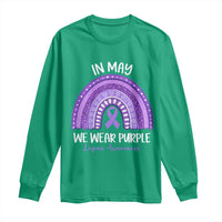 Lupus Awareness Long Sleeve Shirt In May We Wear Purple Ribbon Rainbow