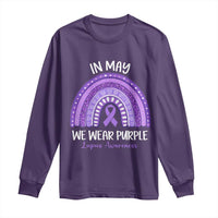 Lupus Awareness Long Sleeve Shirt In May We Wear Purple Ribbon Rainbow
