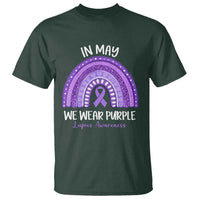 Lupus Awareness T Shirt In May We Wear Purple Ribbon Rainbow